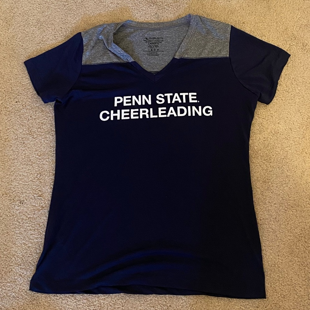 Navy and Grey Penn State Cheerleading T-Shirt